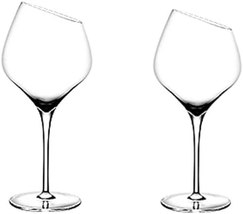 Bicchieri da Vino Rosso Set di 2 con Decanter Bicchiere da Vino Artigianale Bicchiere di Cristallo Degustazione di Vino Professionale 580ML/19.6OZ Cristalleria