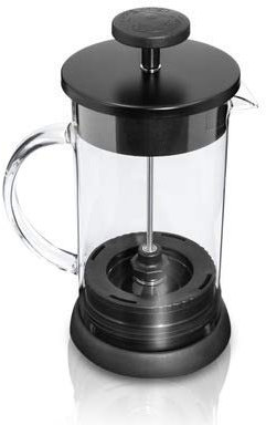 PURRL Caffettiera in vetro con manico da 1000 ml, pompa filtro resistente al calore, stantuffo e rete in acciaio inossidabile 304, manico e coperchio in plastica little surprise