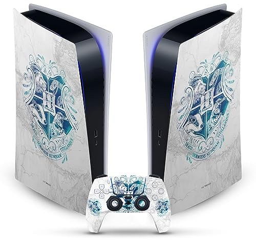 Head Case Designs Offizielle Harry Potter Hogwarts Worlds Grafiken Vinyl Frontplatte Haut Gaming Aufkleber kompatibel mit Sony PlayStation 5 PS5 Digital Edition Console and DualSense Controller