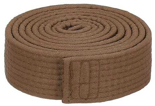 PATIKIL Taekwondo Coloré Classement Ceinture 1.5 x6.5Ft 2.0m, Polyester Martiaux Arts Judo Karaté Ceinture pour Entraîneur Enseignement Pratique, Brun