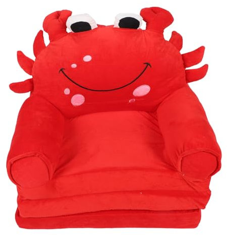 BusoTh Klappsofa, Umwandelbares Kindersofa mit Reißverschluss, Weich für Kleinkinder (Rot)