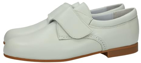 PUERTORREY 8554N Zapatos de Piel para niños, Zapatos de comunión y Eventos, con Velcro, Color Beige, Hechos en España NIÑO Zapato COMUNIÓN Beige 37, 2380737