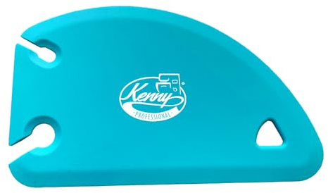 Kenny Professional 3 in 1 Profi-Teigkarte mit Abziehschlitz und Edelstahlkern, Silikon Teigschaber, zum Glattstreichen, Arbeitsfläche Reinigen und Portionieren (aquamarin)