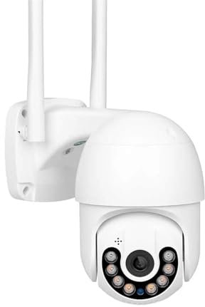 Telecamera IP di sicurezza esterna, Telecamera IP PTZ Smart WiFi 4K 8MP Zoom digitale 5X Visione notturna a colori esterna AI Videocamera di sorveglianza di sicurezza con tracciamento automatico Immag