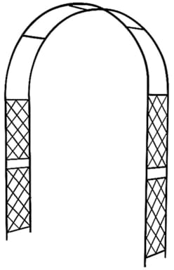Metall-Gartenbogen, Rosengitter-Klettergerüst, 250 cm hoch, Gartenpavillon, Terrassenbogen for Kletterpflanzen, gewölbtes Rankgitter, ideal for Gärten, Hochzeiten, Partys und festliche Verkleidungen(S