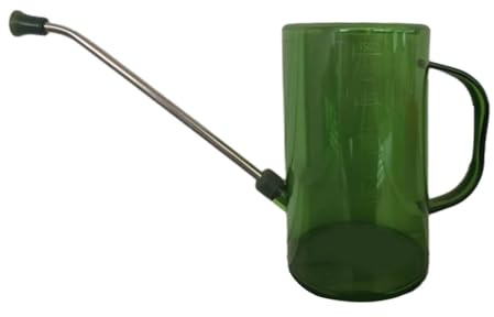 Milageto 1.5L Gießkanne mit langem Auslauf und abnehmbarem Sprühkopf, kleine Gießkanne für Bonsai-Pflanzen im Garten zu Hause, Grün