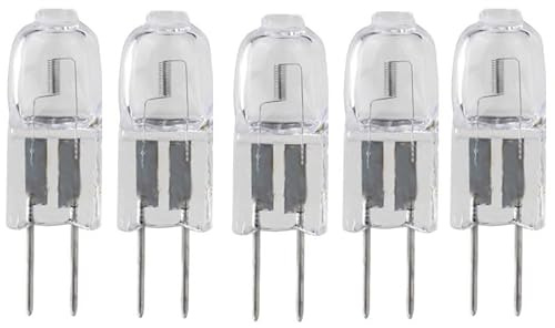 UGEFKMQ Halogen Leuchtmittel G4 35W 24V Halogenlampen G4 24V 10W 20W 50W Glühbirnen Dimmbar Warmweiß,10W,5PC