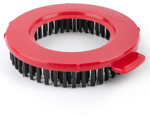 Round Spin Mop Scrub Brush Head for Hurricane 360, Stiff Bristle | Fits 6.1-6.3 in mop systems. 6.2 in brush, 3.5 in inner rim. Stiff nylon bristles clean grout, tile, glass & walls.
