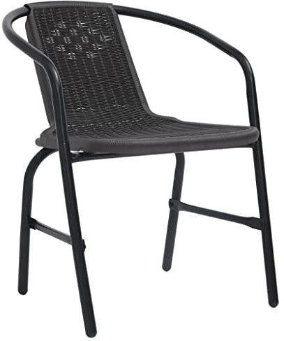 HETFTJN Camping Chair Gartenstuhl Lounge Sessel Outdoor Balkonstuhl - Gartenstühle 8 STK. Rattan-Optik Kunststoff und Stahl 110 kg für Outdoor Garden Balcony Terrassen