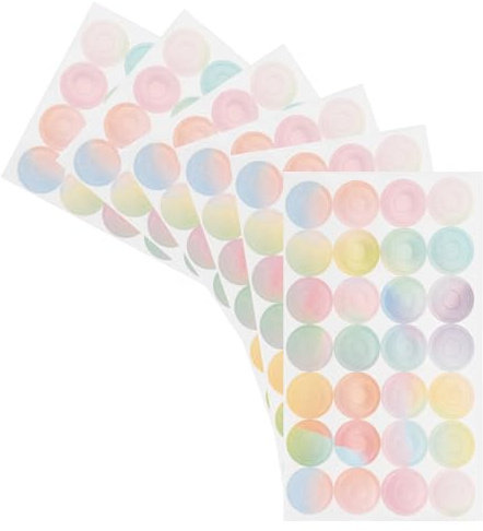 PATIKIL Hole Reinforcers, 1008pcs Iridescent Color Self-Adhesive Stickers for Loose-Leaf Paper Binders