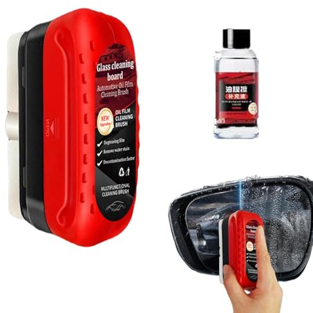 TYGHBN 2025 Upgraded Oil Repellent Film For Car Windows, Professional Grade Windshield Brushes with Clean Degreaser for Auto Windows, Removes Oil Film and Coating (1 Pcs)