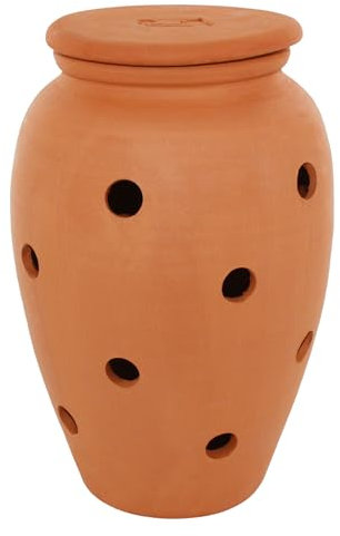 WORMacotta | Bodenkomposter 6,5 l aus Terrakotta zum Eingraben | Verwandeln Sie Ihren Pflanzkasten in einen Wurmkomposter | Kompostieren Sie Ihre organischen Abfälle, perfekt für die Ernährung Ihrer