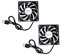 JZK 2PCS 80x80x10mm DC 5V USB ventola di raffreddamento 80mm, 2500 rpm, 0.3A, 8010 piccola ventola brushless DC 8cm, ventola per stampante 3D, ventola per case computer PC
