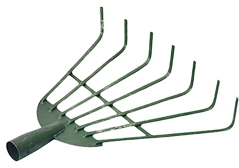 UPKOCH Rastrello per Erba Artificiale Rastrello per Foglie Denti Attrezzo da Giardino in Acciaio al Carbonio Medio per Pulire Terreno e Rimuovere Detriti