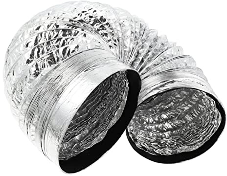 Operitacx Tuyau Évacuation Aluminium Conduit Air Flexible pour Cuisine et Sèche-linge Système Évacuation Aérien
