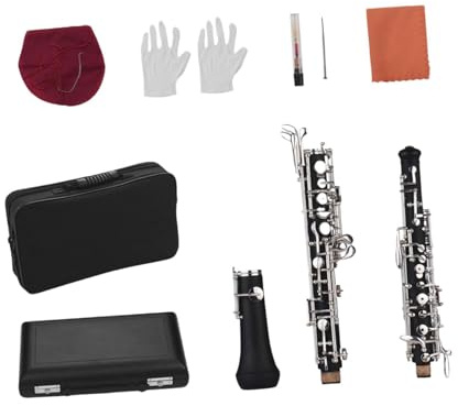 Oboe Instrument und Reinigungstuch Handschuhe 22 Tasten für Anfänger Profis