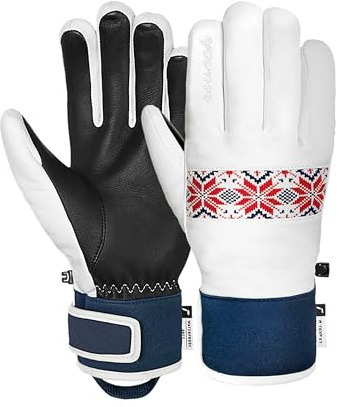 Reusch Skihandschuhe für Damen | Warmer & wasserdichter Volllederhandschuh | winddicht & atmungsaktiv, Premium Winterhandschuhe für Ski & Piste, Größe 6-8,5, Charlize R-TEX XT
