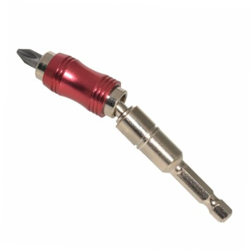UKCOCO Adaptador de Broca Eje de Extensión Magnético de 1/4 Pulgada, Acero Cromo Vanadio, Soporte Giratorio Imán Fuerte para Herramientas de Alta Torsión