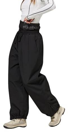 Celanisai Pantalones de esquí para mujer, forrados con tirantes, térmicos, cálidos, para exteriores, impermeables, resistentes al viento, pantalones de snowboard, pantalones de invierno, cálidos