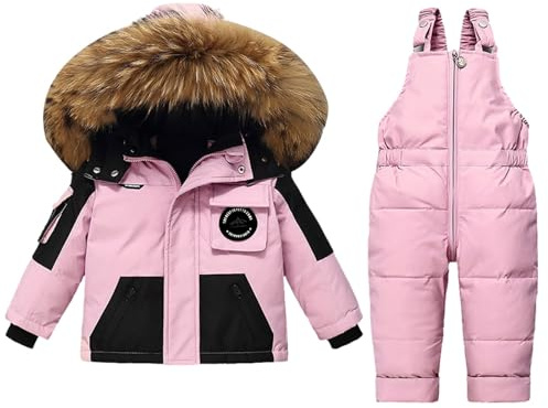 Combinaison de ski pour enfants filles et garçons, veste et salopette coupe-vent imperméable avec poches, combinaison de neige légère isolée pour le ski d'hiver, le snowboard, le sport et l'extérieur