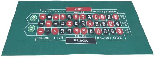 FRCOLOR Faltbare Pokermatte Doppelseitig mit Filzoberfläche für Themenabende und Familienfeiern Tischunterlage 120x60cm
