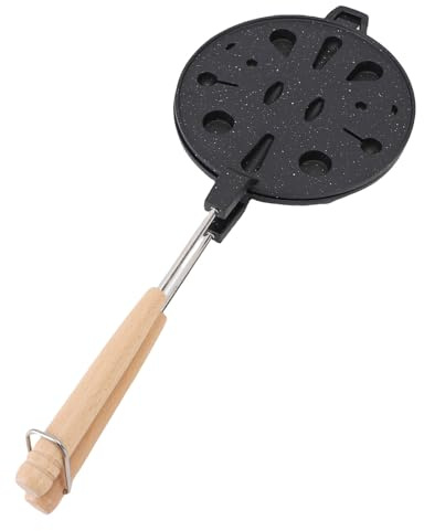 BAFOVY Stampo per Biscotti a Noce, Teglia Antiaderente da Forno a 12 cavità per Dolci Oreshki, in Lega di Alluminio con Design Effetto Legno, Facile da Pulire e Resistente Al Calore (BLACK)