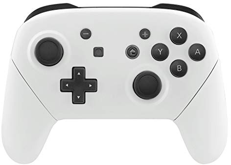 eXtremeRate Griff Hülle Set für Switch Pro Controller, Matt DIY-Ersatz Front Case/Rücken Gehäuse&Handgriff Grips Shell Zubehör für Nintendo Switch Pro Controller-Weiß