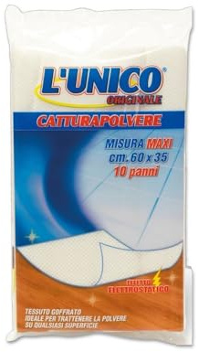 El único original 50 paños de limpieza para atrapar el polvo, paño eléctrico atrapa el polvo, antipolvo, para limpiar muebles, suelos, casa, superficies grandes 60 x 35 cm, 5 paquetes de 10 unidades