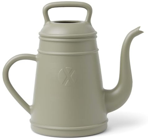 Xala - Arrosoir Lungo 8L - 40x22x37 - Gris Olive - pour l'intérieur et l'extérieur - Résistant à la Rupture - Léger