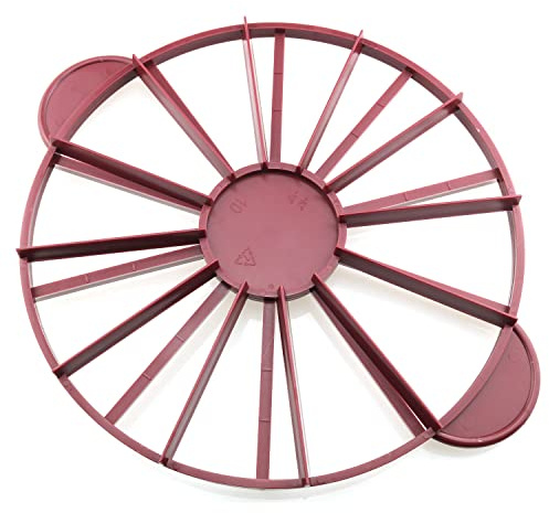 RLECS Cake Divider Round Cake Slice and Pie Slicer Equal Portion Cutter, Slice Marker, Baking Tool, Kitchen Utensils, Red 10 or 12 Slices Double Sided Cake Portion Marker