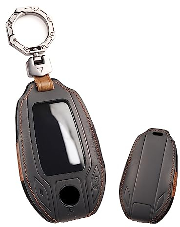 ontto Autoschlüssel Hülle Passt für BMW 5er 7er G01 X3 G02 X4 G05 X5 G07 X7 G12 G11 G30 G32 i8 I12 I15 740i 528Li Schutzhülle Leder Schlüsselhülle für Fernbedienung Keyless Schlüsselanhänger-Schwarz