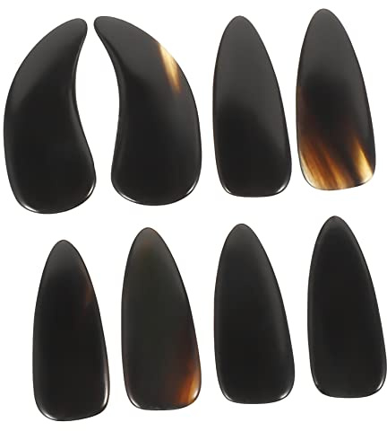 VINTORKY 8 Stück Guzheng Finger Picks Aus Horn Für Erwachsene Übungsnägel Guzheng Plectrum Zubehör Leicht Tragbar Zum Schutz Der Finger Und Für Musikinstrumente