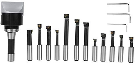 Kit de Herramientas de Fresado CNC, Cabezal de Taladrado, Barra de Taladrado y Juego de Cortadores para Taladradora y Fresadora, Hecho de 40CR de Alta Calidad