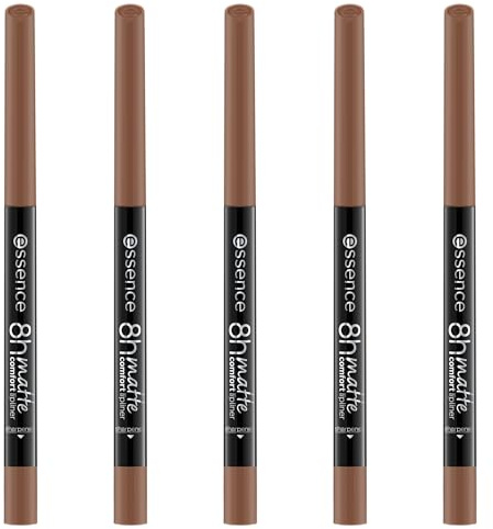essence 8h MATTE comfort lipliner, Nr. 10, Nude, langanhaltend, sofortiges Ergebnis, matt, vegan, ohne Konservierungsstoffe, ohne Parabene, ohne Mikroplastikpartikel, 5er Pack (5x0.3g)