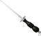Professional Honing Steel, 30 cm/11.81 inch Honing Rod Knife Steel with Non-Slip Handle, Kitchen Carbon Steel Knife Sharpener Repair Knife Edge for Stainless Steel Kitchen Knife(Black+Silver)