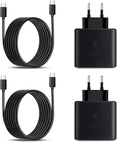 SiKER 45W USB C Chargeur Rapide Chargeur téléphone Compatible avec Samsung Galaxy S10, Galaxy Note10, Galaxy Z Fold2 5G, Galaxy Z Flip3, Typ C Netzkabel Versorgung (2 Pack)