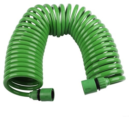 Tubo da giardino, tubo a spirale con ripristino automatico del tubo, flessibile estensibile fino a 7,5/10/15/20 m, adatto per irrigazione e connettore del rubinetto, resistente ai raggi UV (10 m)