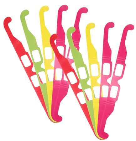 LIGIGWASH Gafas De Papel 3D De Difracción Efecto Arcoíris para Niños y Adultos, Diseño Colorido y Plegable, Accesorio Especial para Festivales, Conciertos y Fiestas, Luz Multicolor