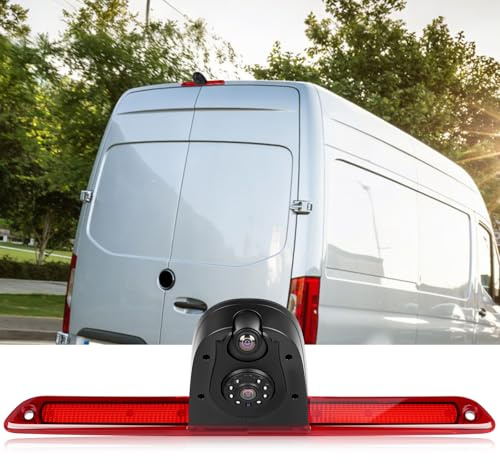 Car Brake Light Rear View Backup Camera for Mercedes Benz Sprinter 2007-2019 HD IR Night Vision Top Rear Brake Light Camera Reversing Camera IP67 Waterproof