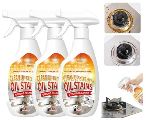 Heavy-Duty Kitchen Degreaser Foam Cleaner,2026 New Strong Oil Detergent Lemon Cleaner,Multipurpose Oil Stain Remover,Powerful Kitchen Degreaser Foam Spray for Oven, Gas Stove, Cabinets (3)