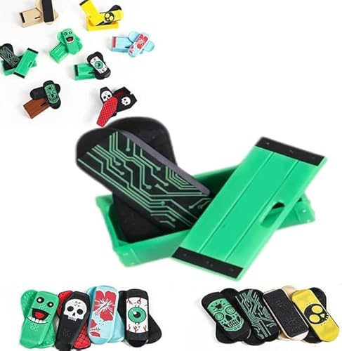 Aakluk Magnetic Mini Fingerboard | 3D tryckta fingerboard fruktstacles, flipe, och rulla din stresslindring | Rolig, stresslindring och bärbar | för familj vänner pojkar flickor