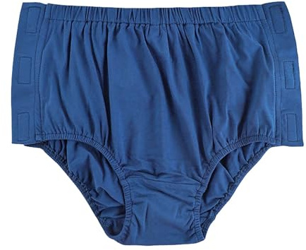 Slip Uomo - Mutande da A Triangolo Aperte su Due Lati Adatte A Pazienti con Fratture Costrette A Letto per Lungo Tempo Facili da Indossare E da Togliere (Blue L)