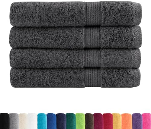 Genérico Toallas de Sauna SOLUND 4 uds Antracita 80x200 cm 600 gsm,Casa y jardín,Ropa de casa,Toallas-137169
