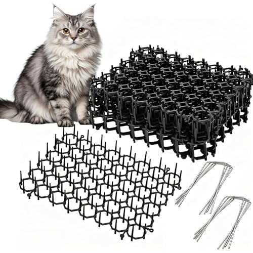 Pyralidsg 6 Pezzi Tappetino Repellente per Gatti, Potente Dissuasore per Gatti con 8 Unghia a Forma di U, 15 x 20CM Repellente per Gatto, per Letti, Giardino, Posto Auto Coperto, Parcheggio, Divano