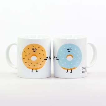 Mr Wonderful 3628729031 - Set de 2 tazas un buen día empieza contigo