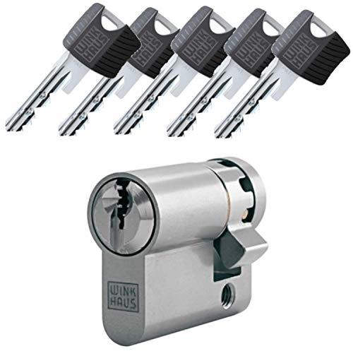 WINKHAUS keyTec RPE Halbzylinder | 10-30 mm | Profilzylinder Schließzylinder mit Aufbohrschutz und Pickingschutz | Patentschutz (2029) | 5 Schlüssel & Sicherungskarte | Einzelschließung
