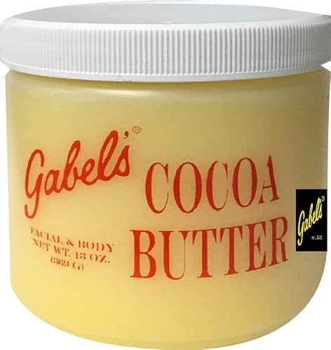 Gabel’s Cocoa Butter 13oz (Yellow) Authentic Manufacturer Direct has protection seal logo in black label on the jar