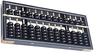 Boulier en bois chinois de style vintage, calculatrice chinoise, Cadre noir
