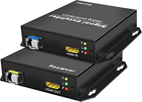 LornCeng Extendeur HDMI sur Fibre Optique 20 km (Mode Simple) – Prise en Charge du répartiteur pour Un à Plusieurs, 1080p @ 60 Hz Non compressé, Compatible HDCP et DVI, Plug & Play