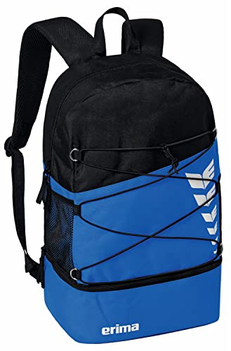 Erima Wings, Zaino Six Unisex-Adulto, New Royal/Nero, 1